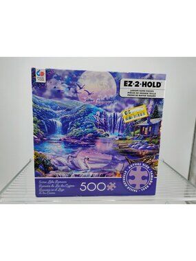 Swan Lake Romance 500-Piece Ceaco EZ Hold Jigsaw Puzzle Set